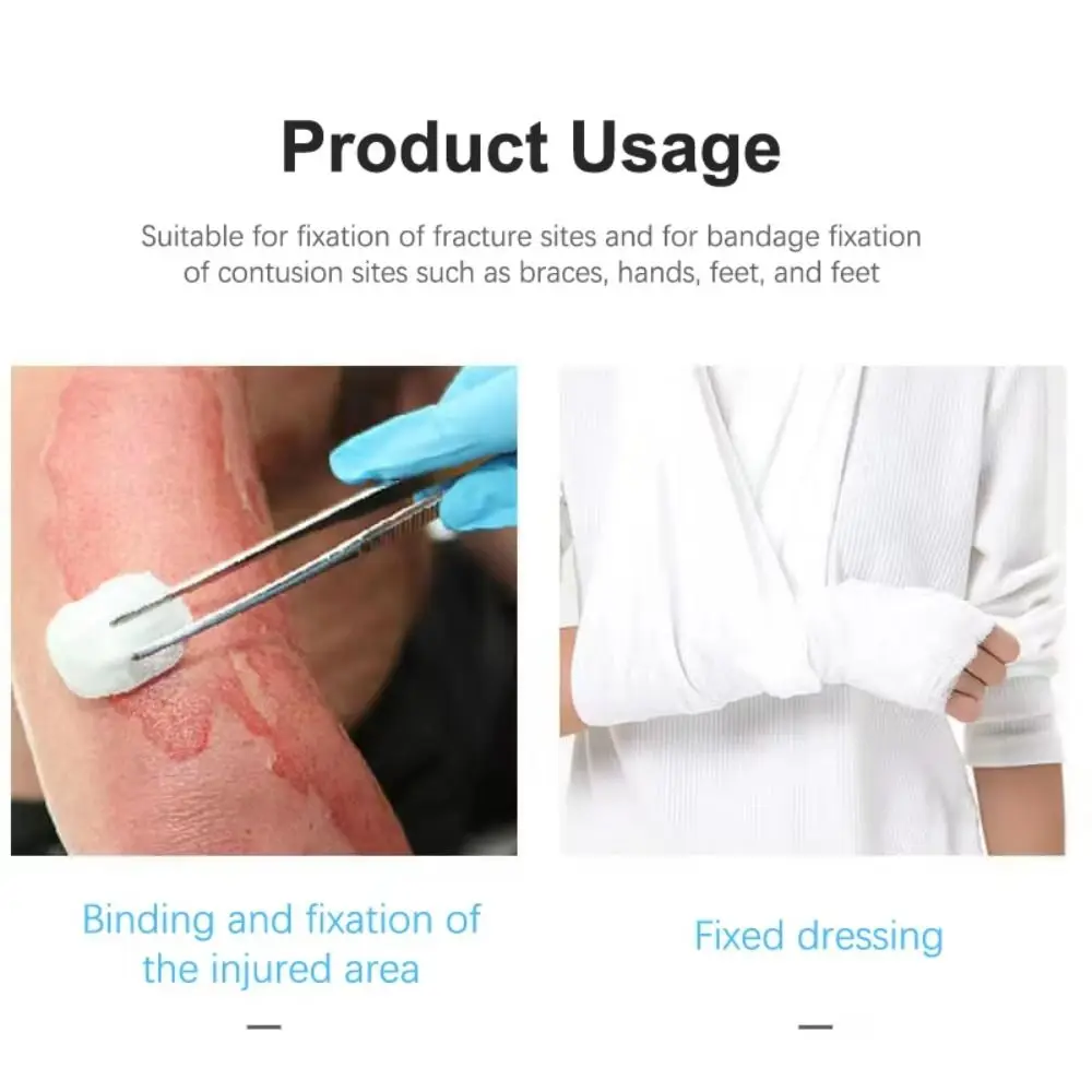 10Pcs Non-Woven Hemostatic Kaolin Gauze Z Folding Fracture Fixation Stop Bleeding Gauze Arm Wrapping 10Pcs Triangular Bandage