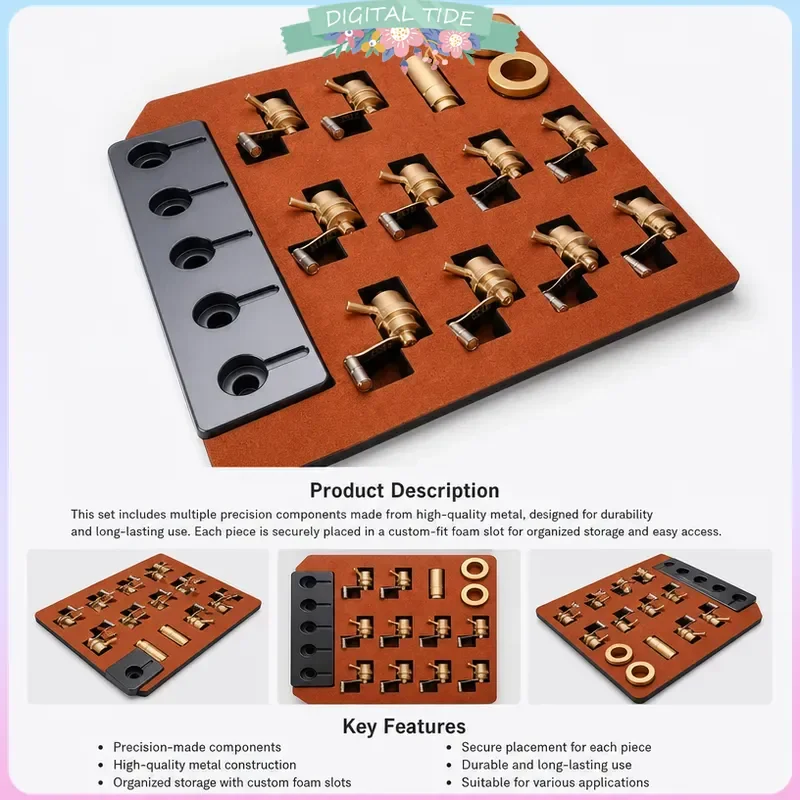 Precision Clock Repair Tool Set with Brass Mainspring Winder for Watchmaker DIY Maintenance