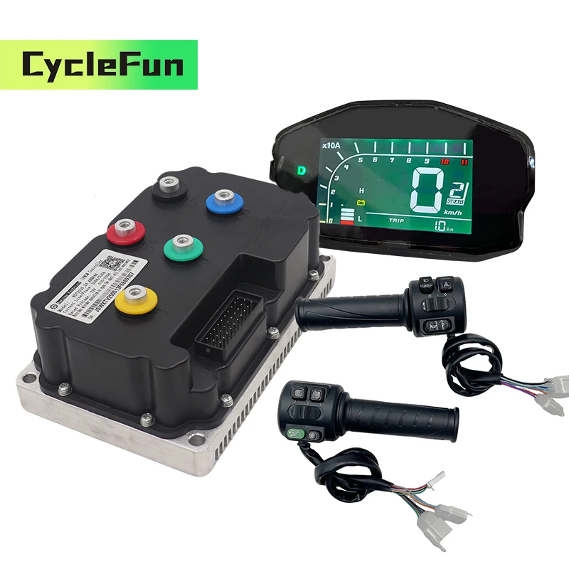 

Fardriver Controller ND72530 DC 350A Sine Wave With DKD Display And Throttle For Electric Motorcycle Scooter EBike Accessories
