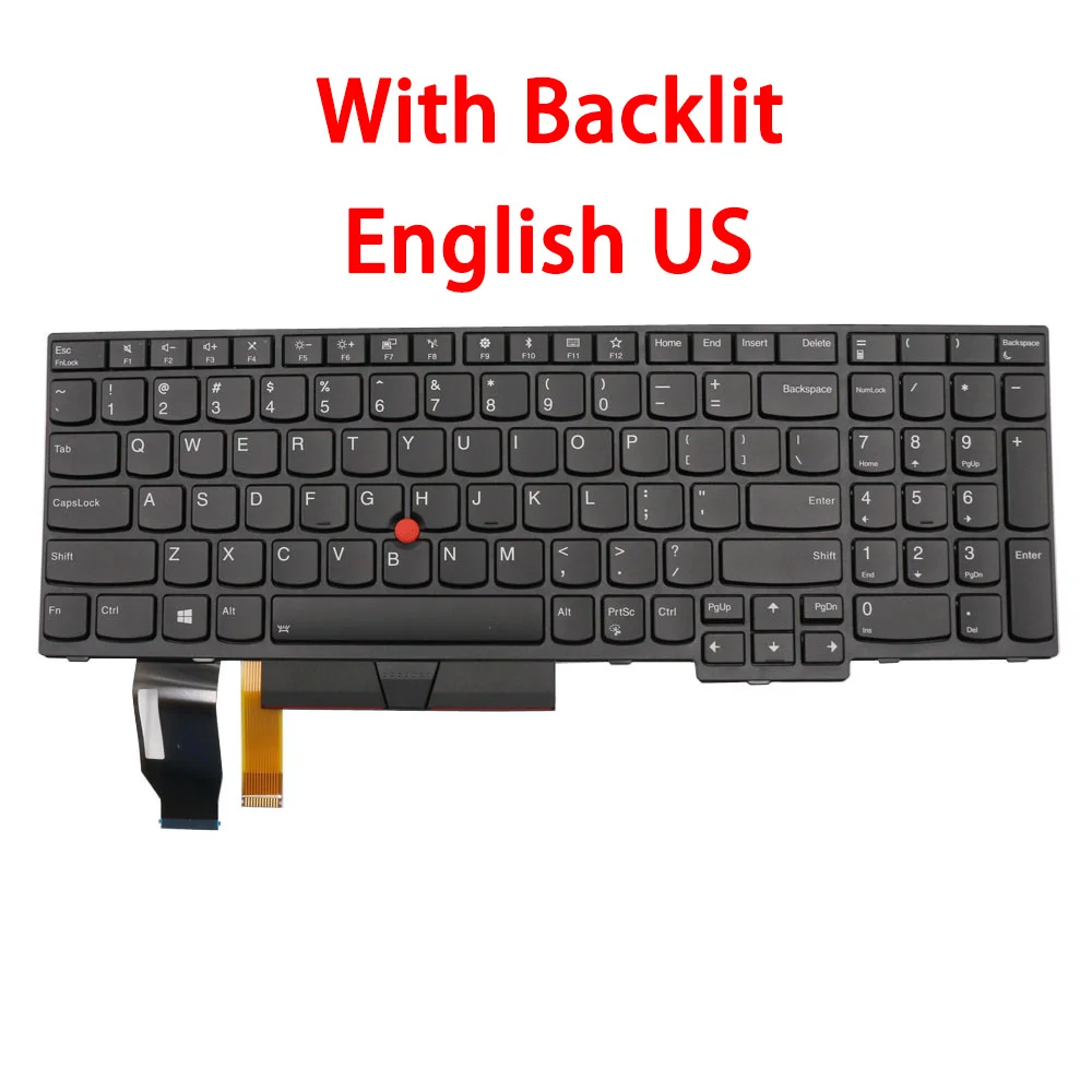 

Клавиатура для ноутбука Lenovo Thinkpad E580 E585 E590 E595 L580 L590 T590 P52 P52S P53 P72 P73 Английский США Испания SP 01YP680 Новый