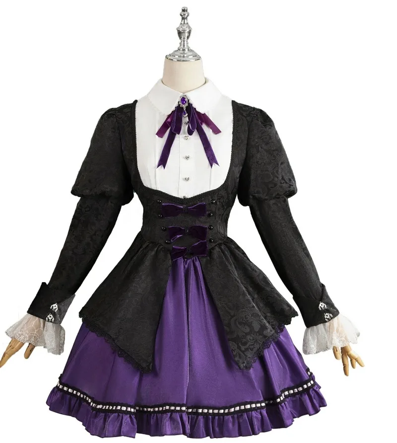 

Anime Panty & Stocking with Garterbelt Anarchy Stocking Cosplay Costume Purple Evening Halloween Suits Women Girls Lolita Dress