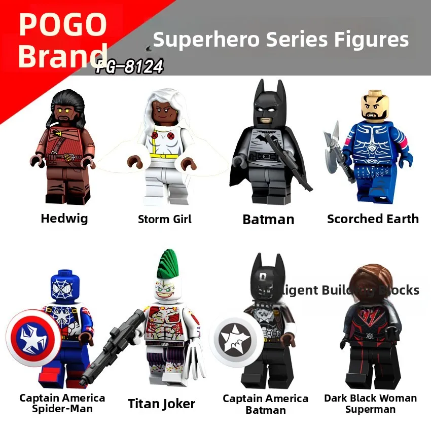 blocos-de-montar-educacionais-super-heroi-heimdall-stormbreaker-titan-clown-pogo-pg8124-para-criancas-e-adolescentes