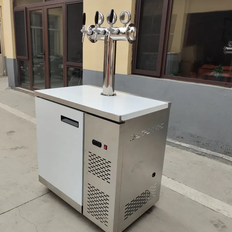LED Light Up Beer Dispenser Tower Stainless Steel Barrel for Party Home Bar Drink Serving System Portable Beverage Cooler