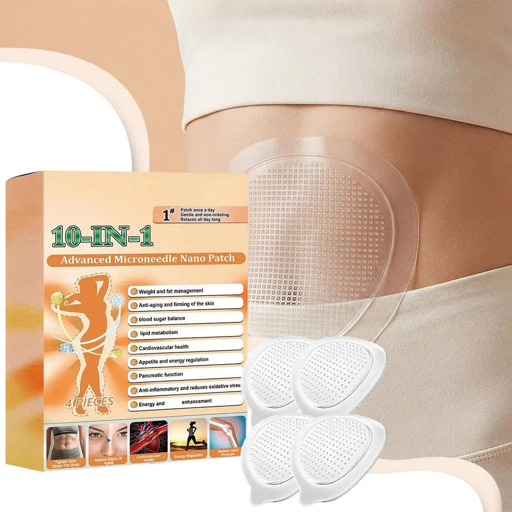 1-10X Advanced 10-In-1 Microneedle Patch - Weight Management & Appetite Control, Skin Firming & Energy Boost Daily Body Care