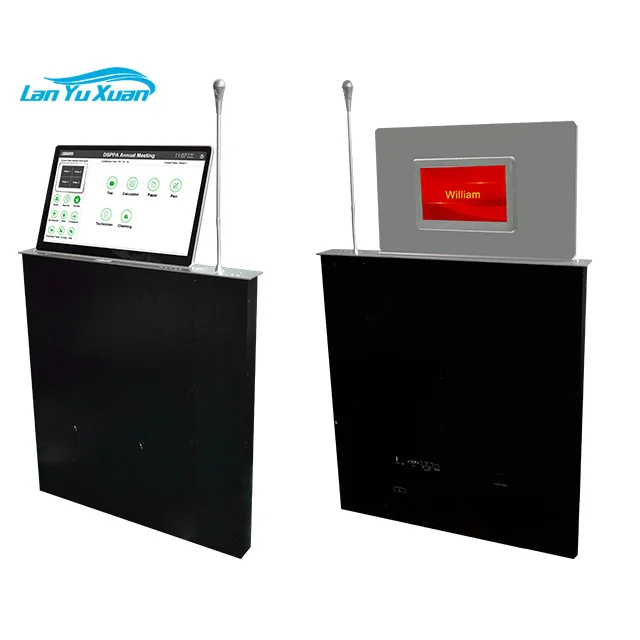 15.6-inch Pop up Desk Lcd Motorized Monitor Lift for Paperless Conference System