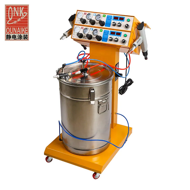 Hopper feed Electrostatic Powder Coating Machine with spray