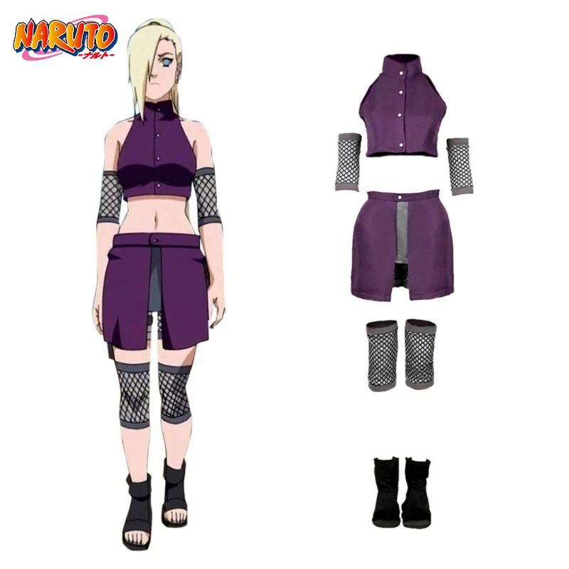 

Naruto Ninja Yamanaka Ino Cosplay Costume Full Set Halloween Two-Dimensional Comic Show Skirt Holiday Gift for Women