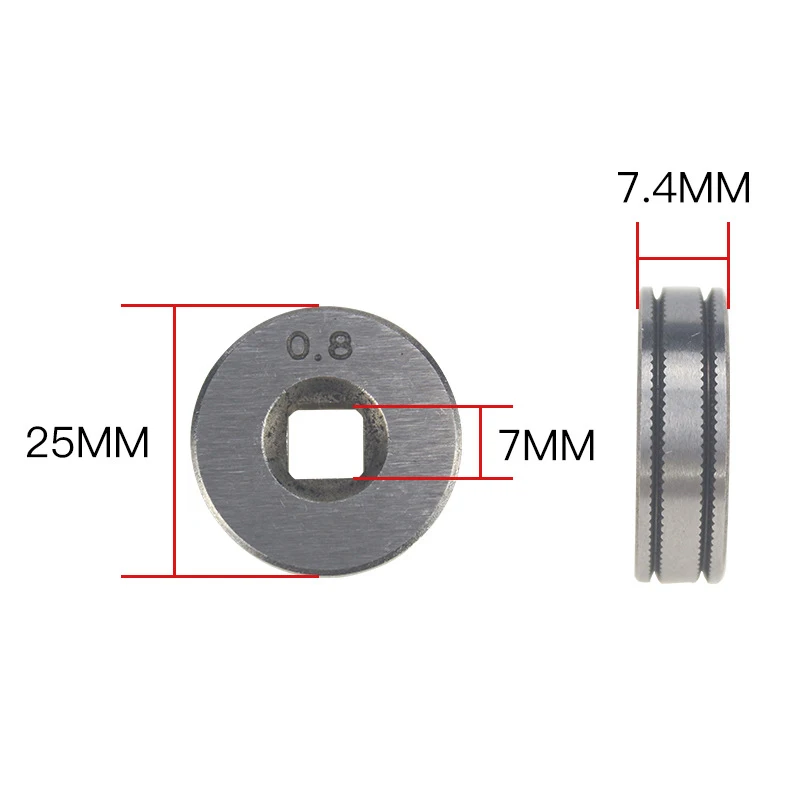 Line Wire Feed Roller Drive Stainless Steel Feeder 0.6/0.8 and 0.8/1.0 Soldering Parts Welding Wire Feeding Roll