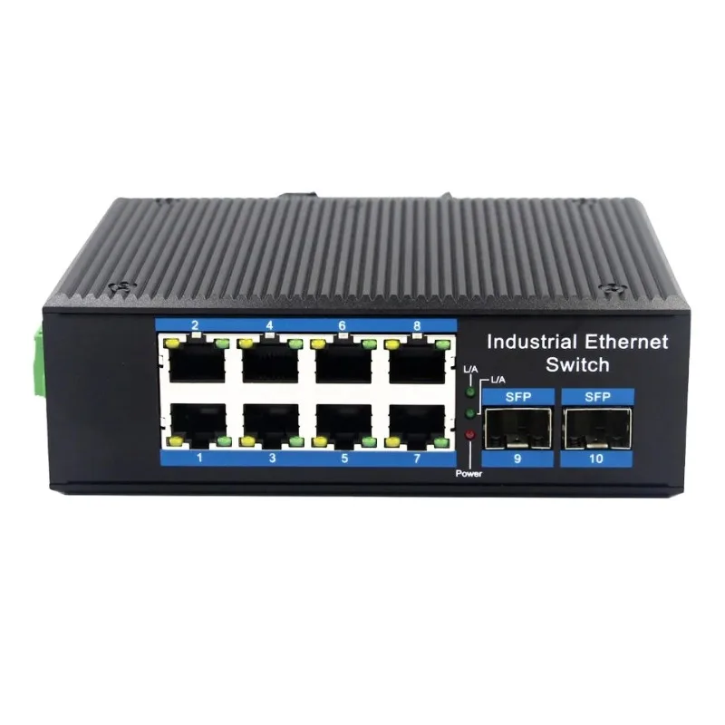 managed 1000M 8 port industrial switch with 2 sfp slot industrial ethernet switch 8 port Full gigabit switch Din Rail Mount