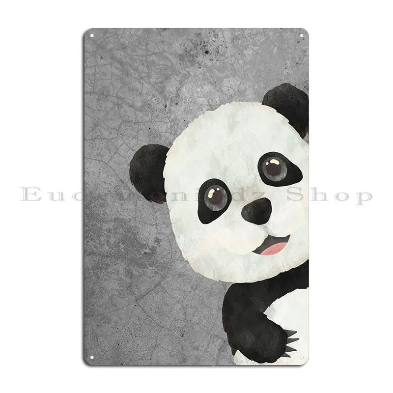 Funny Sneaky Panda Metal Plaque Poster Funny Custom Wall Cave Decoration Kitchen Tin Sign Poster