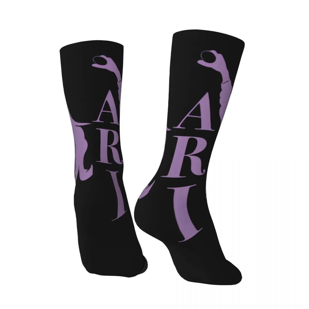 Happy Funny Men's compression Socks Ariana Grande Fanmerch Vintage Harajuku Ariana Grande Hip Hop Novelty Casual Crew Crazy Sock