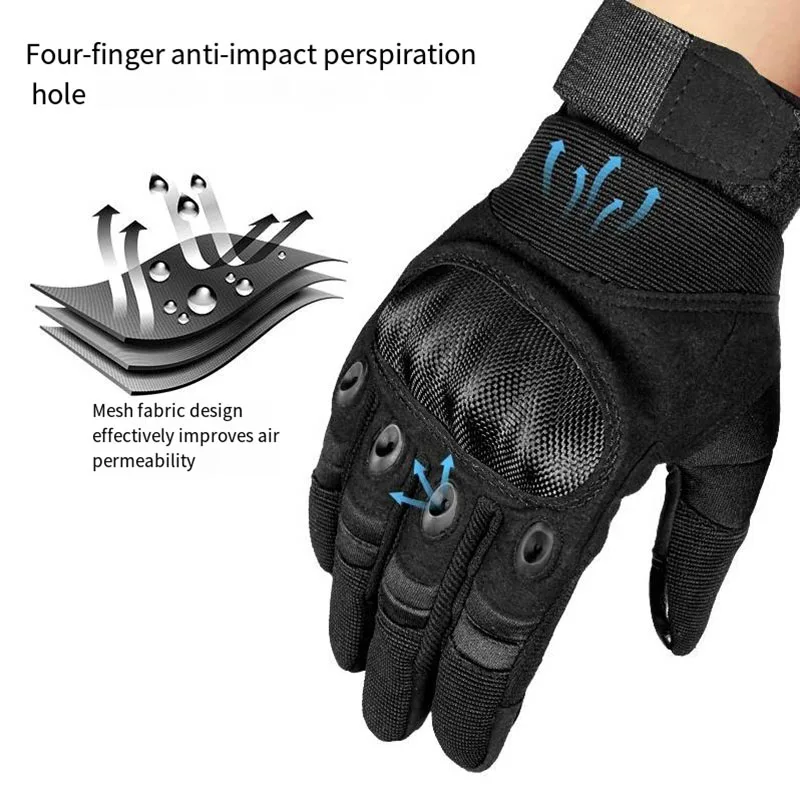 Shooting Tactical Gloves Touch Screen Anti-slip Outdoor Mountaineering Combat Training All Refers Hard Shell Protective Gloves