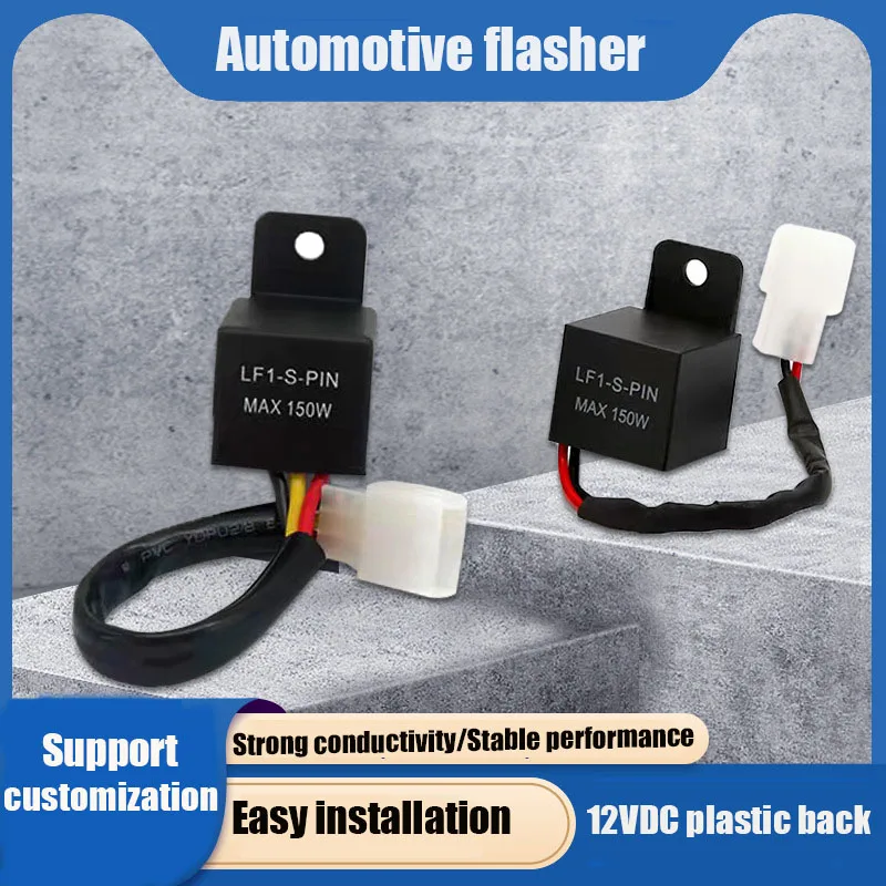 Motorcycle Motor Turn Signal Bulb Hyper Flash 150W 12A 2Pin Electronic LED Flasher Relay For Honda Kawasaki Suzuki Yamaha