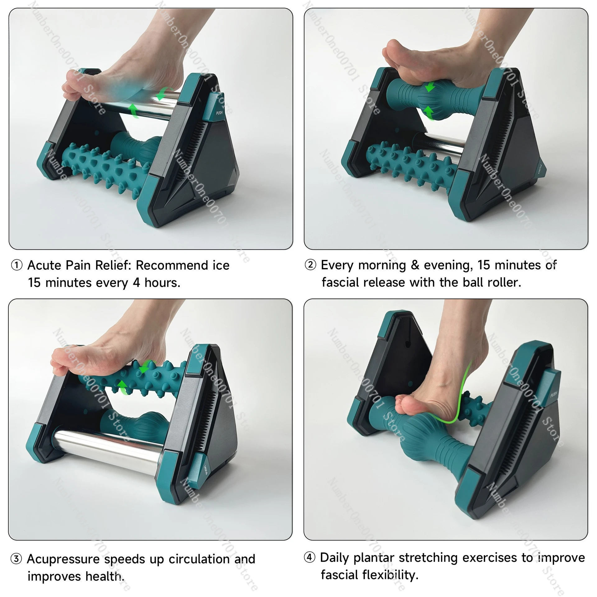 3-in-1 Foot  with Heat & Ice, for Plantar Heel Pain & Foot Arch Relief