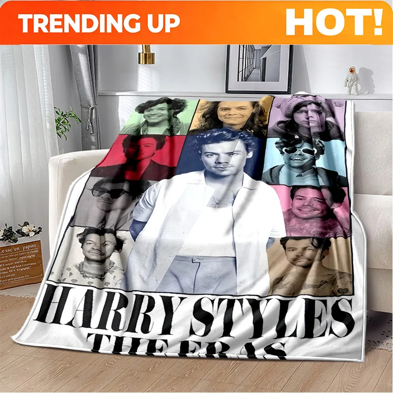 Customize 29 Style H-Harry Styles Singer Star Soft Flannel Blanket for Beds Bedroom Sofa Picnic,Throw Blanket for Leisure Nap Gi