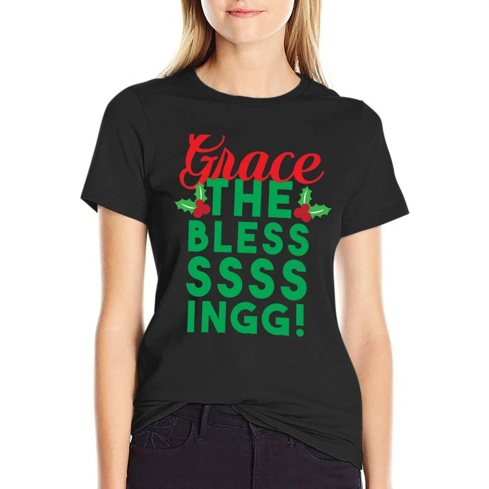 Grace...The Blessssingg! T-Shirt hippie clothes summer clothes cat shirts for Women