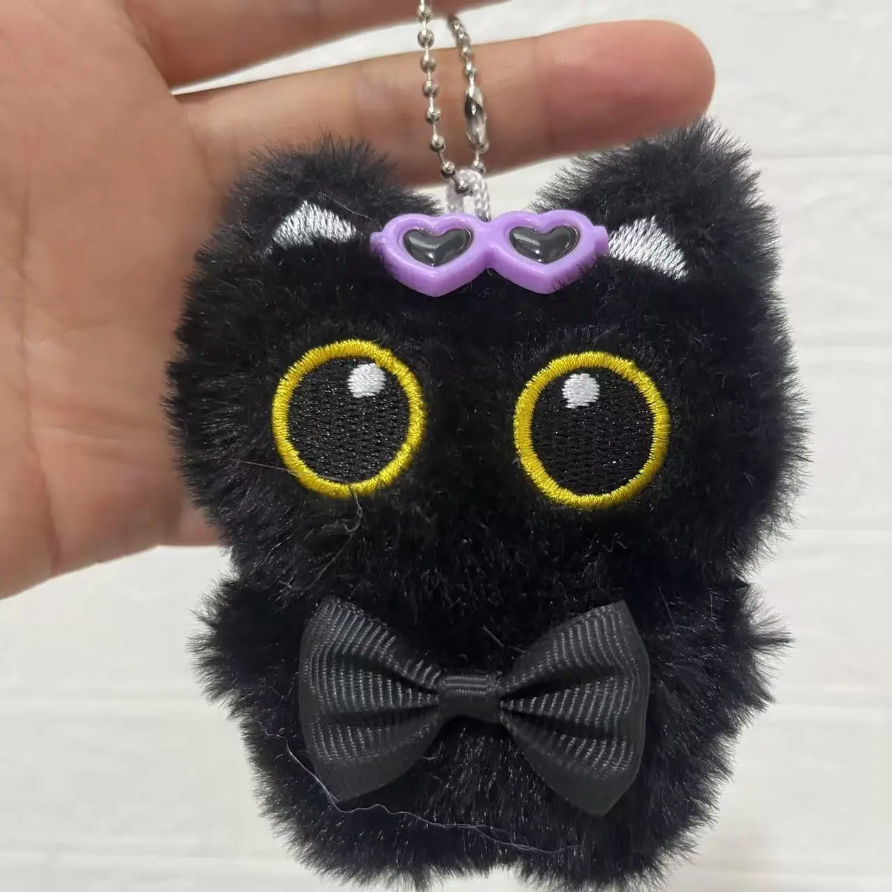 Keychain Cat New Style Black Cat Plush Doll Plush Toy Keychain Cute Cat Bag Charm Couple Student Presents Birthday Gift