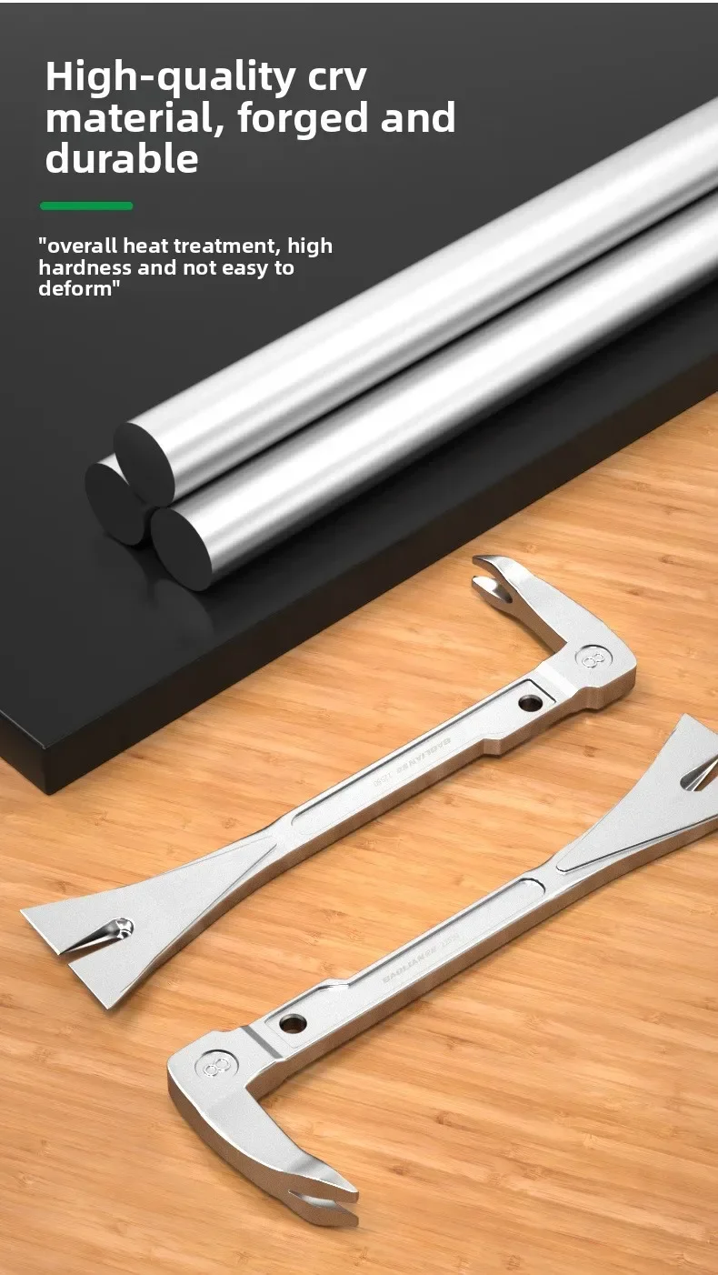 8/10/12 Zoll galvanisierter, rostfreier, verbreiterter, flacher Meißel-Nagelzieher, Haushalts-Holzbearbeitungs-Hebelwerkzeug, Mehrzweckwerkzeug – Detail 4