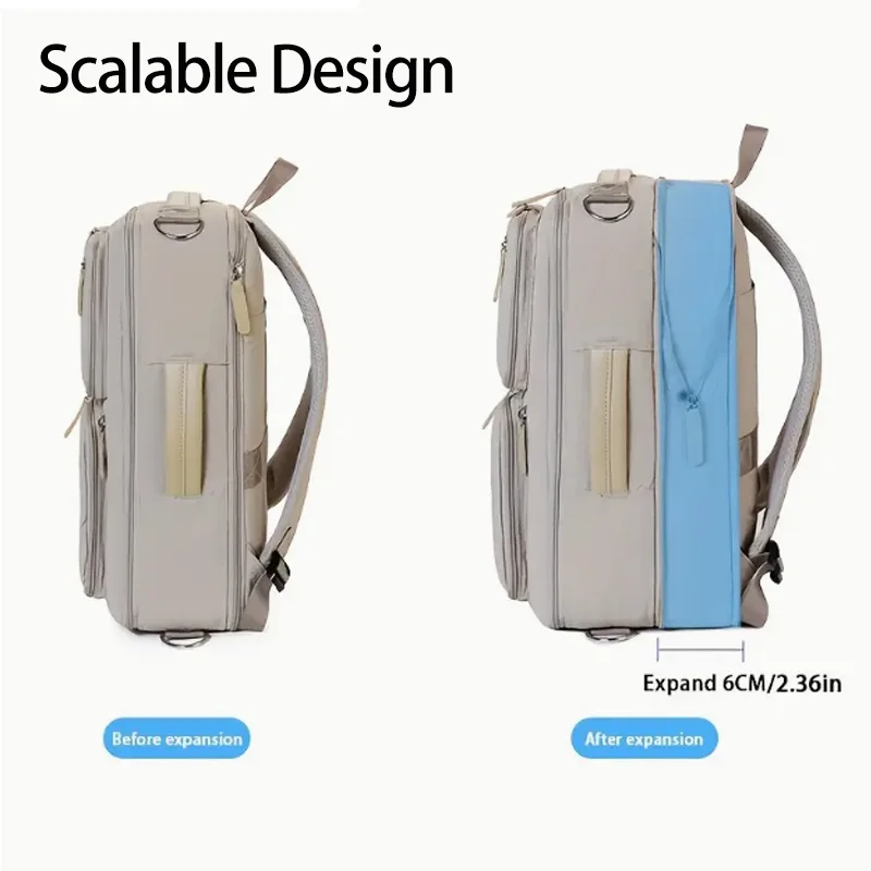 الحد الأدنى النايلون للجنسين حقيبة السفر سعة كبيرة مريحة USB كمبيوتر محمول للأعمال على ظهره الجافة / الرطبة فصل عارضة Backpac #6