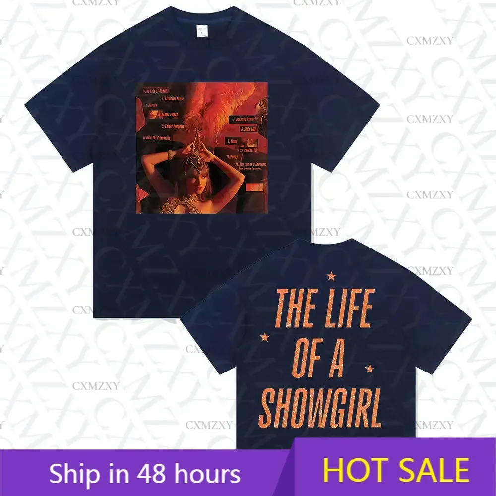 

The Life of A Showgirl Tour Graphic T Shirt Men Women Vintage Fashion Short Sleeve T-shirts Hip Hop Clothing Cotton T-shirt
