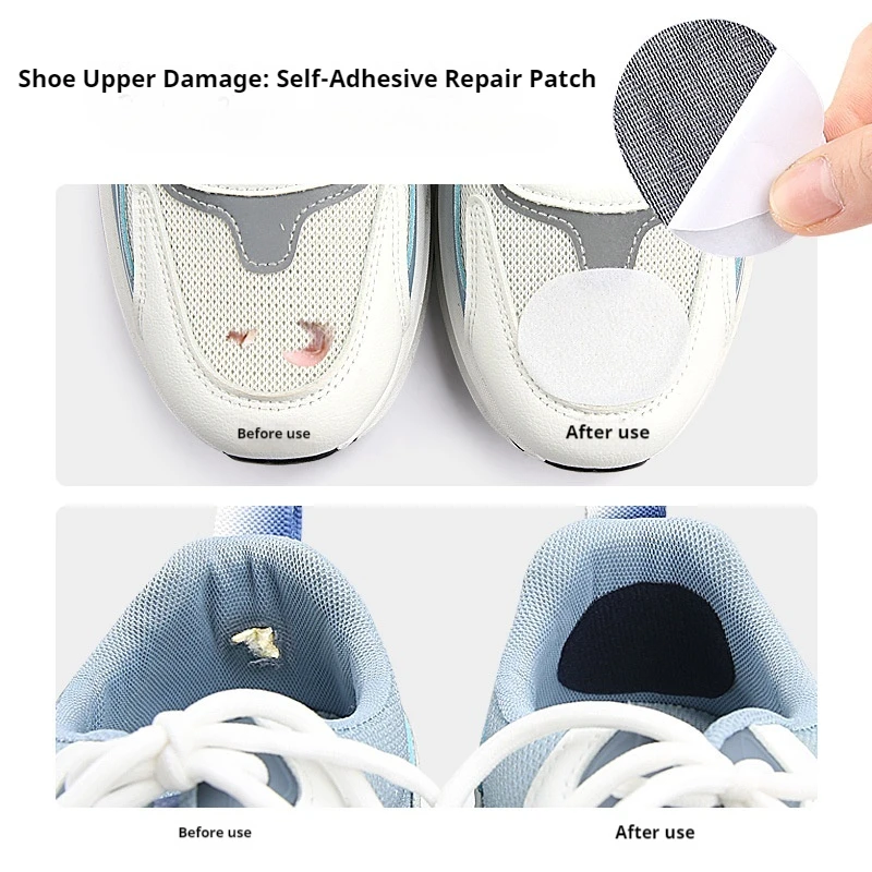 شبكة الأحذية الرياضية العلوي إصلاح بقع التالفة كعب بطانة إصلاح المنتج ذاتية اللصق دعم 6 قطعة/18 قطعة
