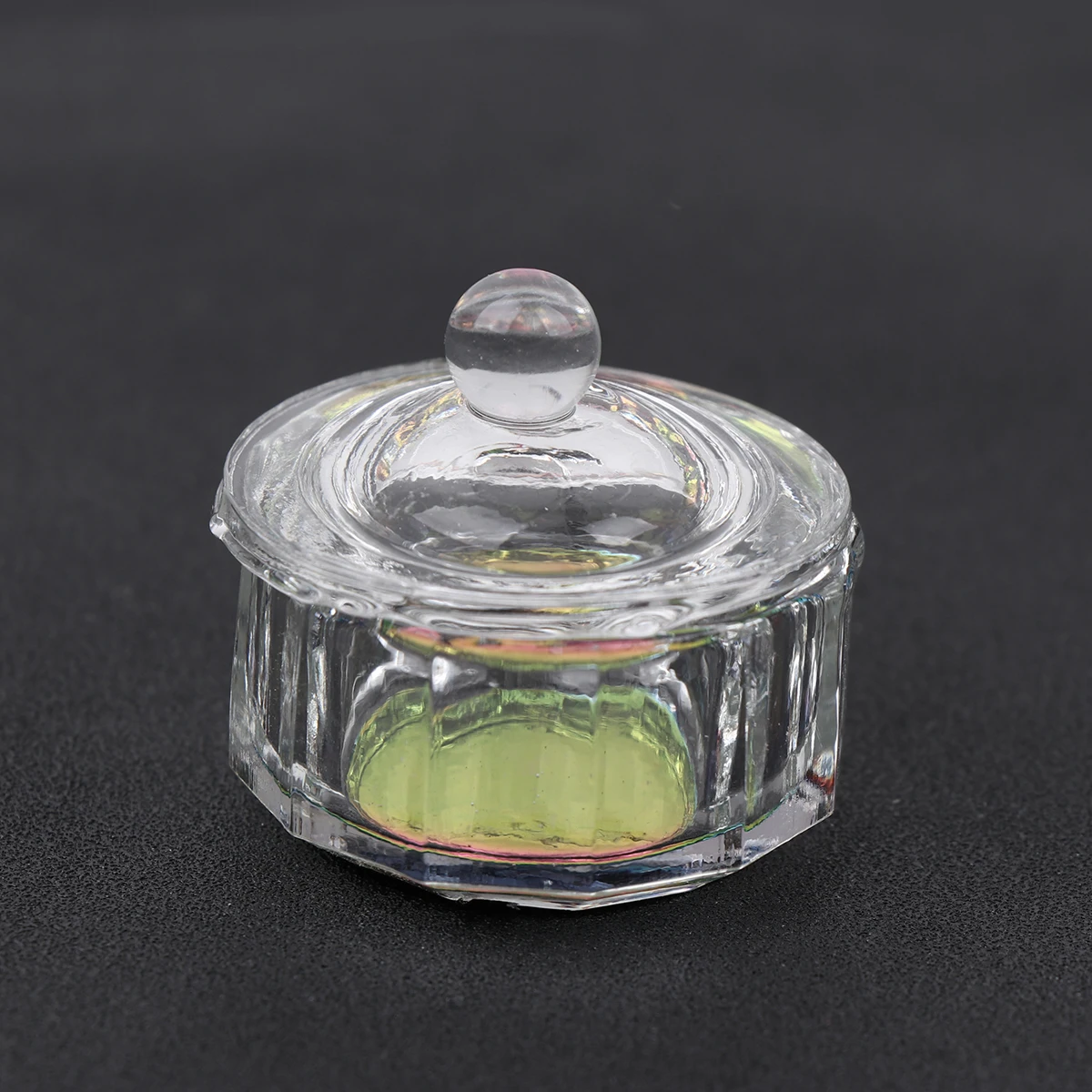 Taza de cristal para decoración de uñas, Mini octagonal, tamaño compacto, portátil para mezclar polvo acrílico y vaso de vidrio líquido para uñas, 2 uds.