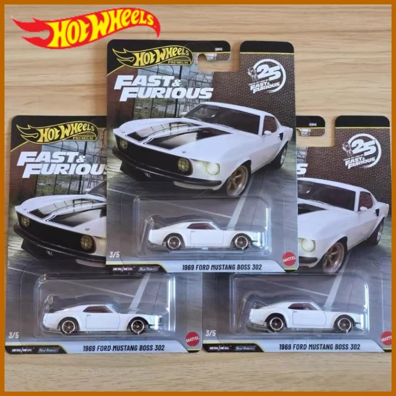 En Existencia, Hot Wheels Hnw46, Rápidos y Furiosos, Serie N, Ford Mustang Boss 302 de 1969, Modelo de Auto de Colección de Metal Fundido a Presión, Juguetes Sorpresa