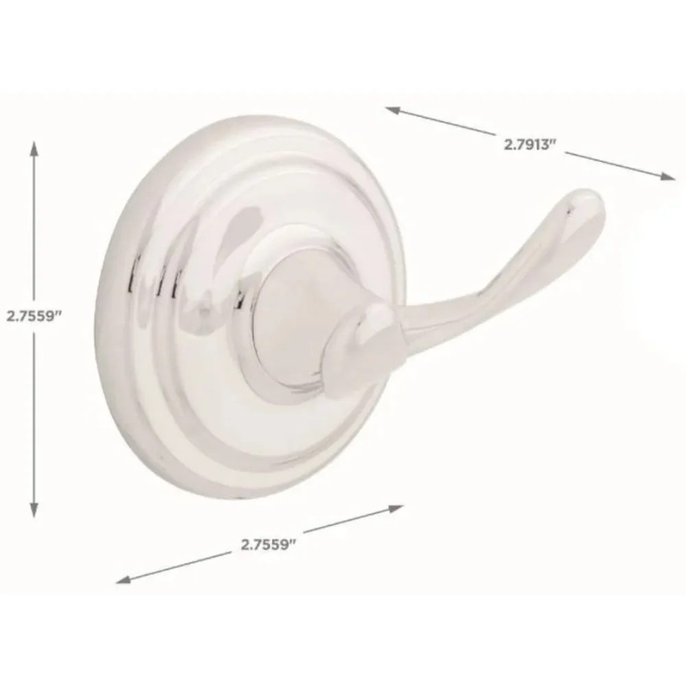 9002PC 3.2 L in. Jamestown Double-Robe Hook - Polished Chrome - 1 Pack