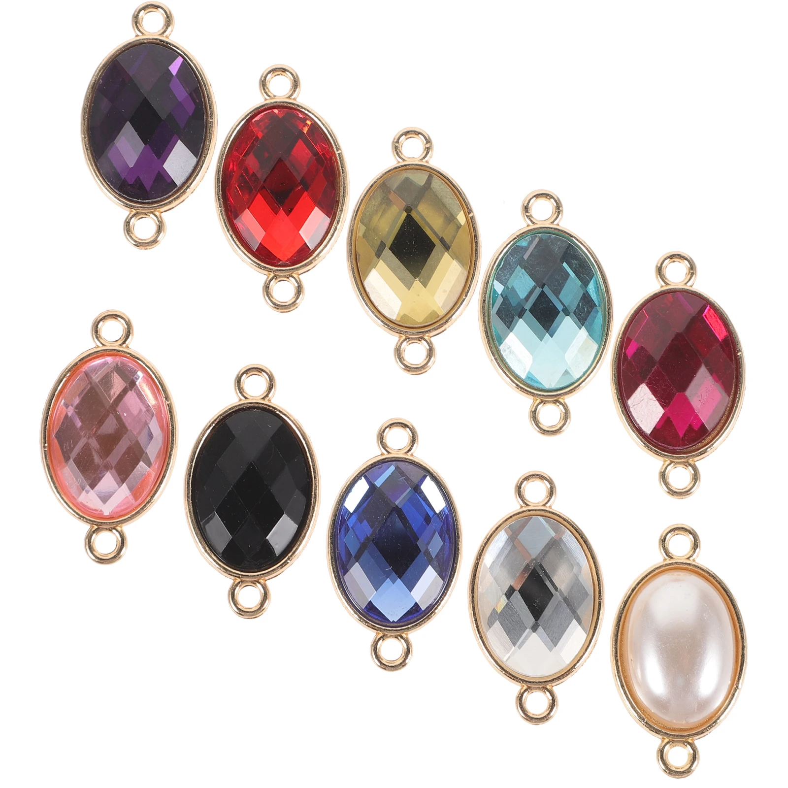 

10Pcs Cat's Eye Pendants Smooth Oval Shape Connector Vintage Charms Bracelet Necklace Making Supplies Jewelry Accessories DIY