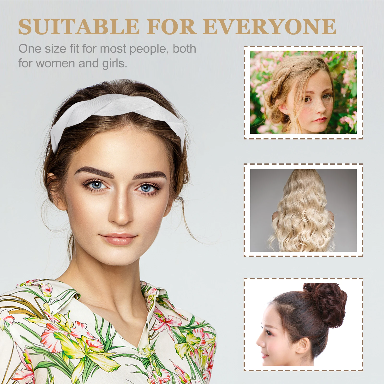 

2 Pcs Headband Hair Bands Retro Hairband Girl Hairbands Abs Braids Man Twist
