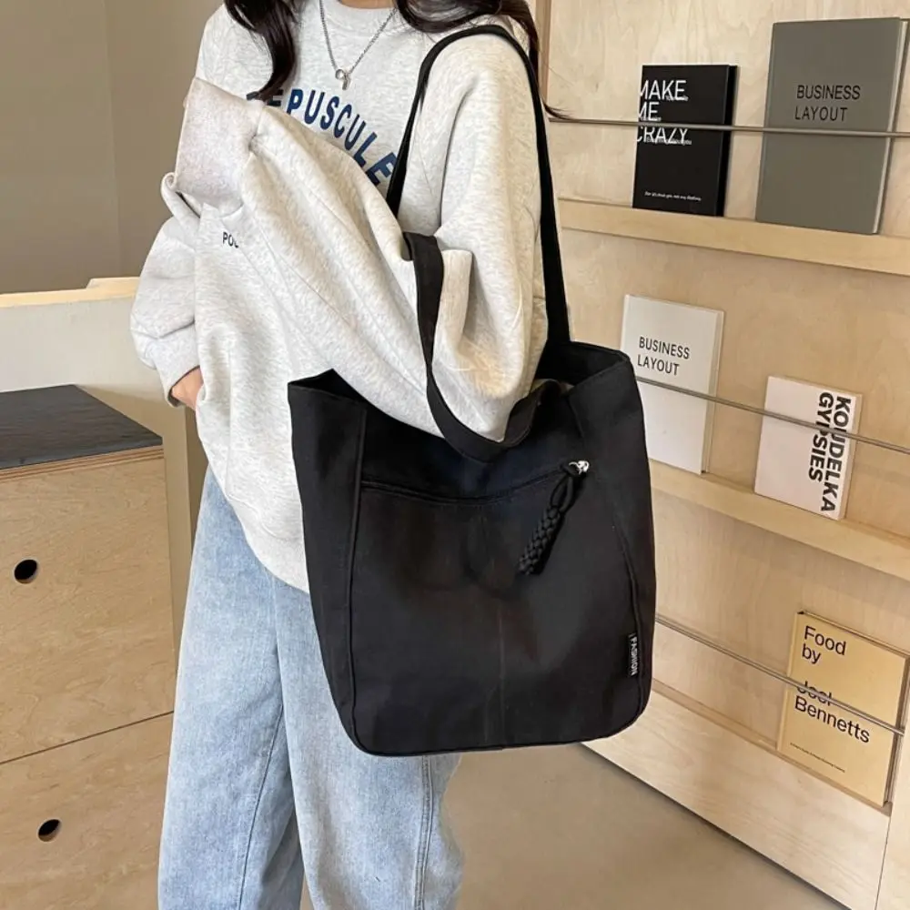 

Wheat Ear Zipper Canvas Tote Bag Large Capacity Waterproof One Shoulder Bag Lightweight Wear Resistant Women Handbag Beach