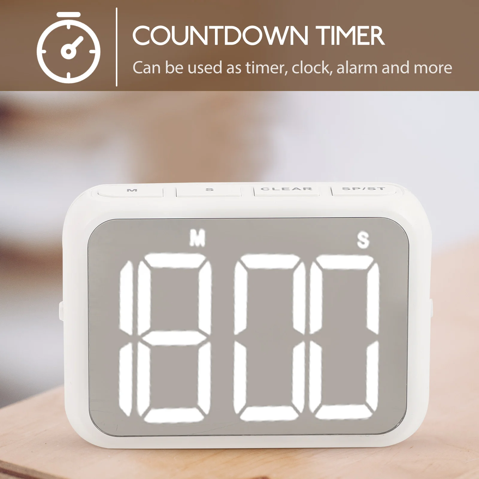 

Portable Digital Kitchen Timer LED Display Food Baking Cooking Countdown Timer Magnetic Mount Tabletop Stand Kitchen Supply