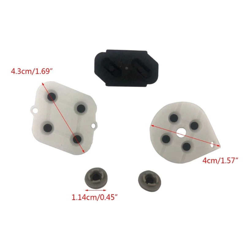 5 ชิ้น/เซ็ต Controller Gamepad Conductive Rubber Pads ปุ่มปุ่มกดเปลี่ยนสำหรับ SNES Controller อุปกรณ์เสริม