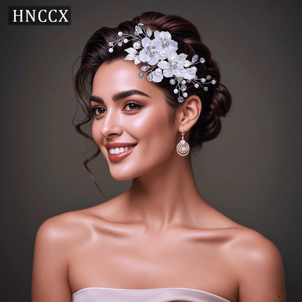 

Youlapan Shell Flowers Hair Clip Bridal Wedding Hair Clips Rhinestone Pearl Hairpins Wedding Banquet Prom Hair Accessories HP762