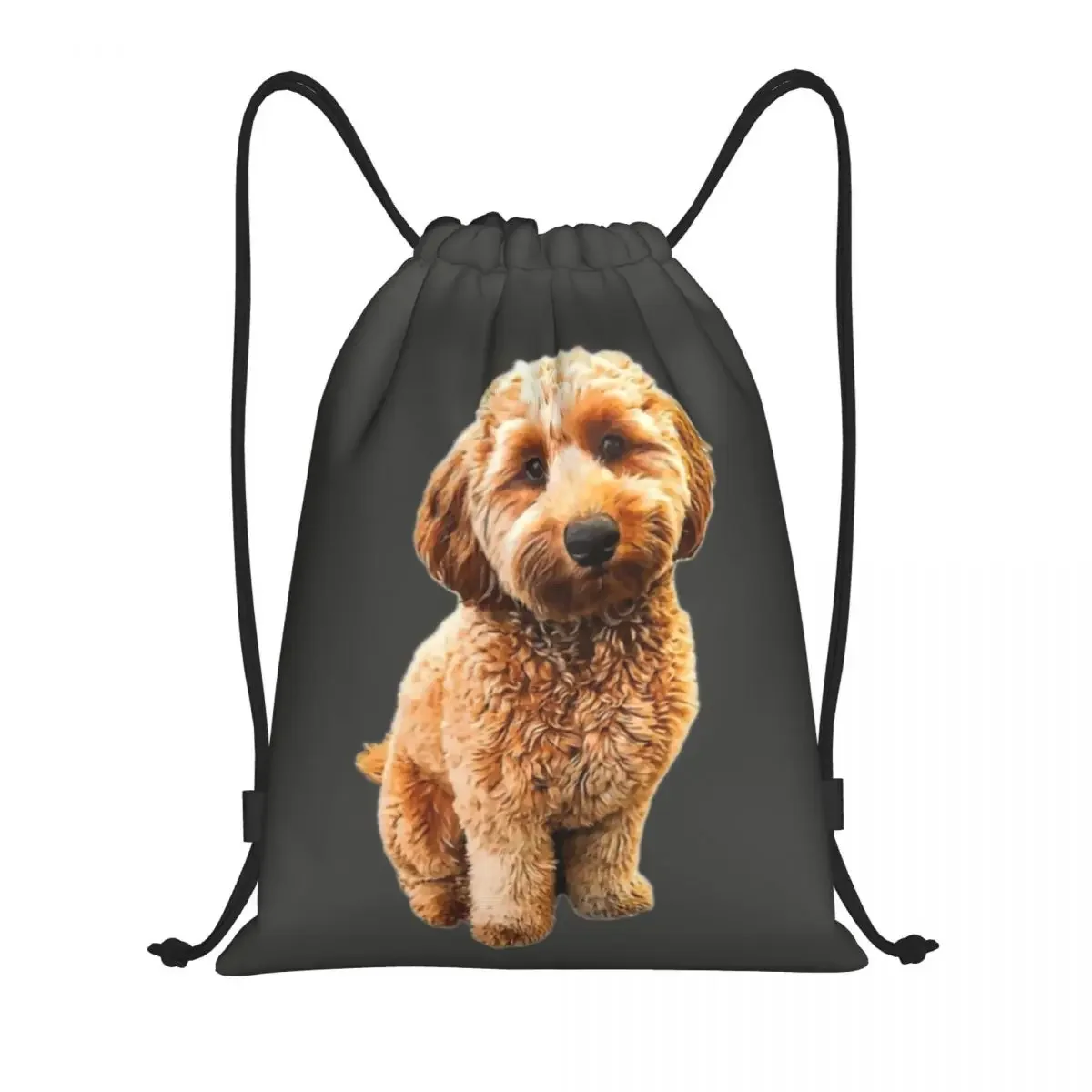 Custom Puppy Dog Poodle Drawstring Bags Men Women Lightweight Pet Animal Sports Gym Storage Backpack