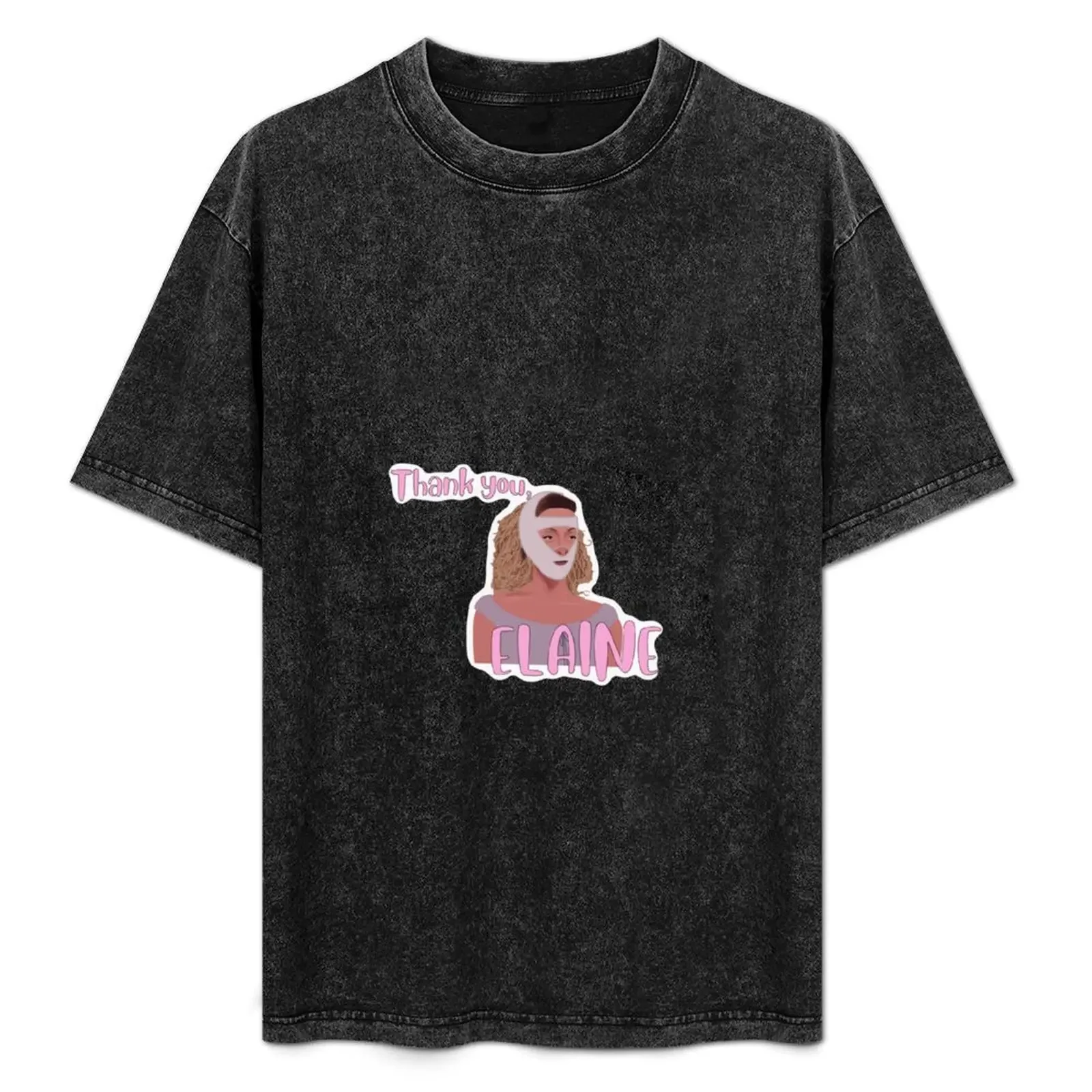 

Thank You, ELAINE! Face Bra from Ally McBeal T-Shirt vintage t shirts summer top anime Men's cotton t-shirt