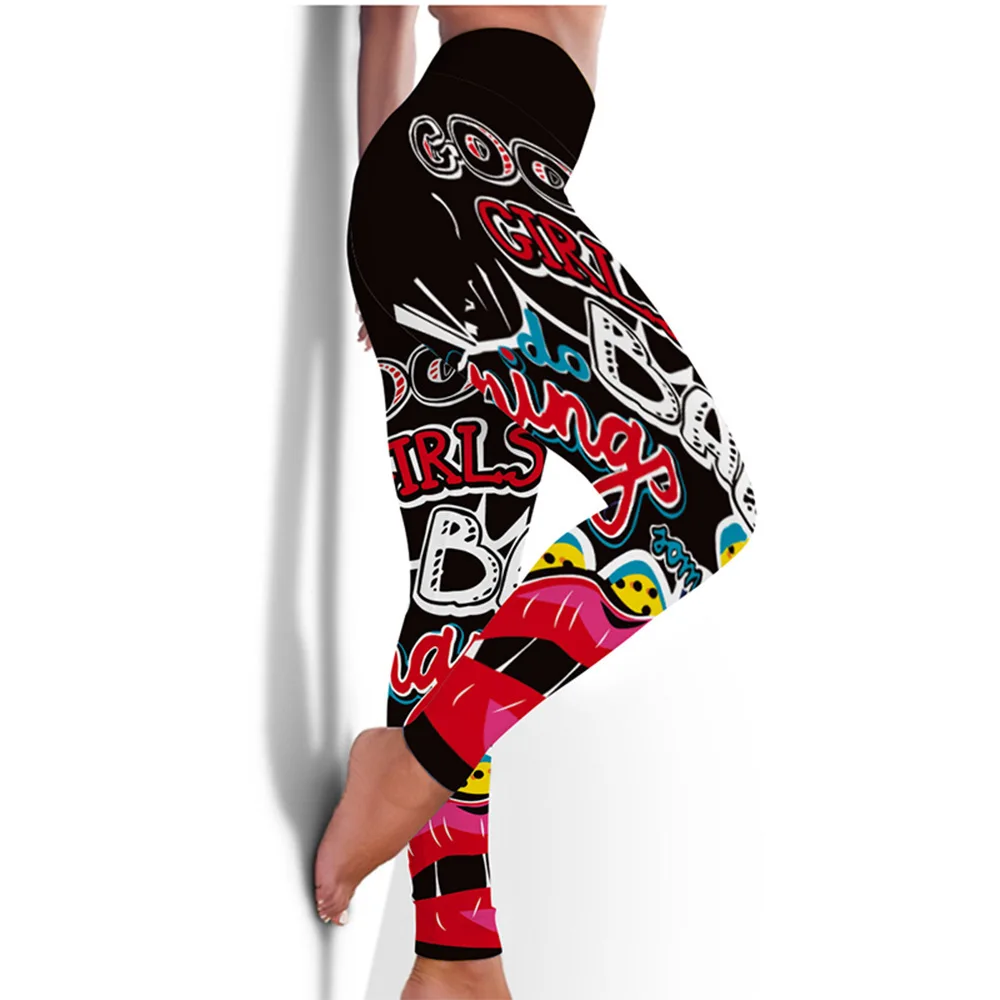 Full printed casual stretch leggings for women