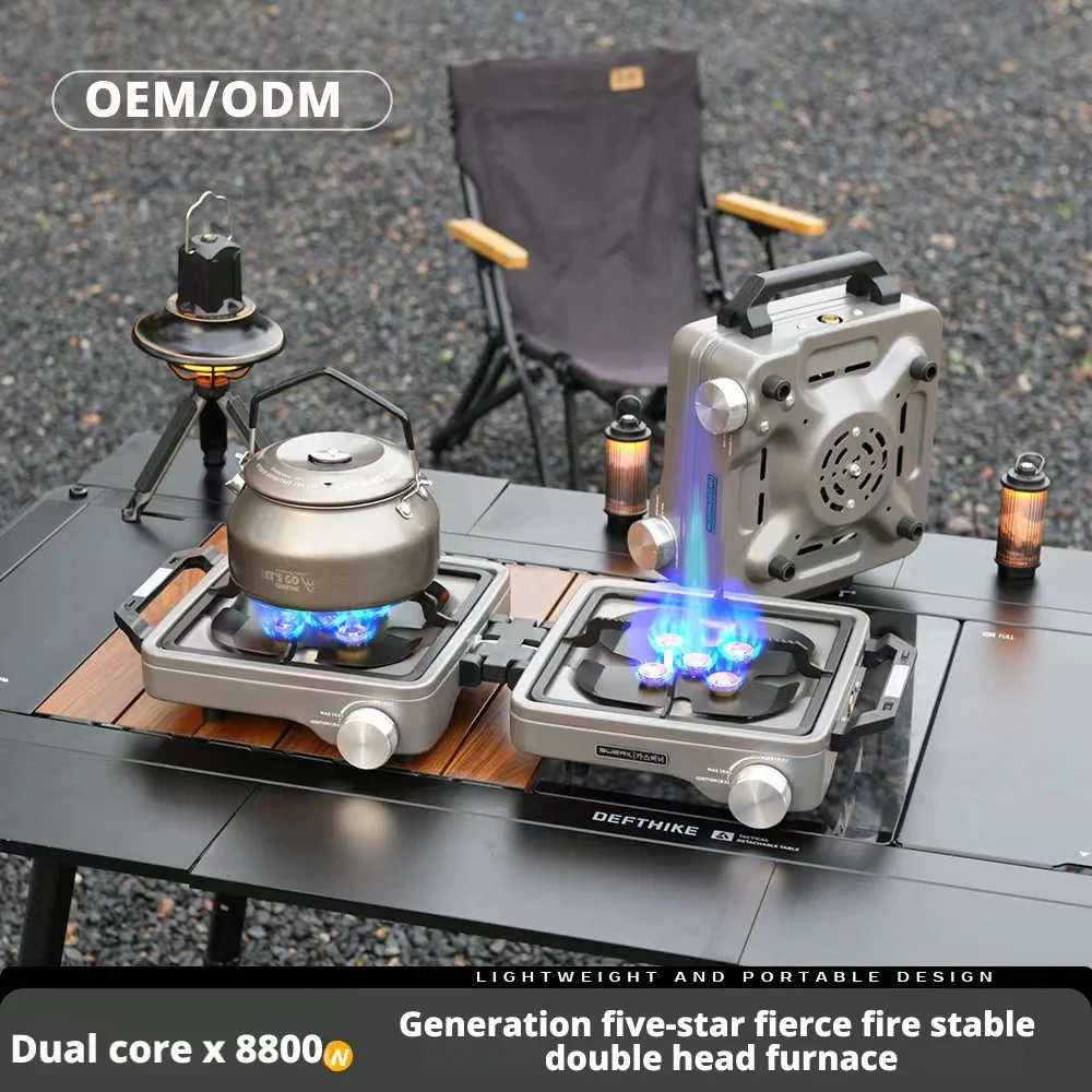 

Stoves Camping Kitchen Foldable Portable Camping Gas Stove Stainless Steel Outdoor Camping Cooking Windproof 2 Burner Stove