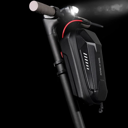 Imagen 2 del producto Bolsa de almacenamiento frontal para patinete eléctrico WILD MAN, carcasa dura de gran capacidad, impermeable, funda colgante para monopatín, 4-2L, M365 Pro