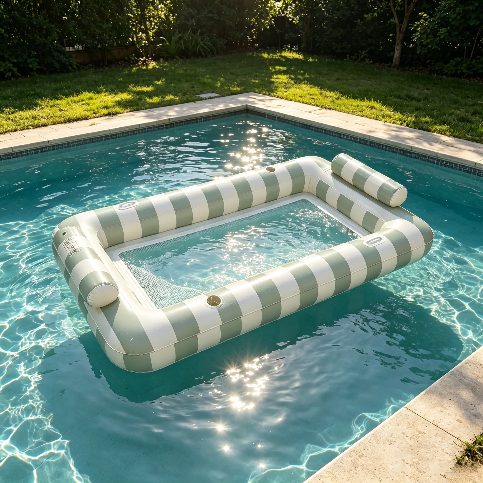 1pc Inflatable Water Floating Lounge Chair for Pool Beach Sea Party Casual Gathering - Single Piece Waterborne Floatation Seat