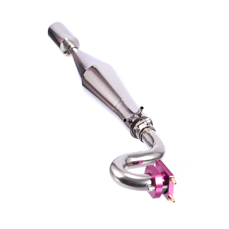 Motor Edelstahl Auspuffrohr Abgestimmtes Rohr Zubehör für 26/29/30/32cc Zenoah Motor RC Boot