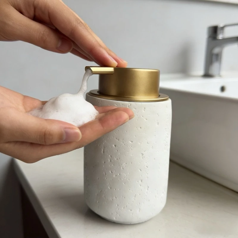 High End Foaming Bottle Hand Sanitizer Ceremic Liquid Soap Dispensers Moisture Proof Bathroom Accessories Home Household Use