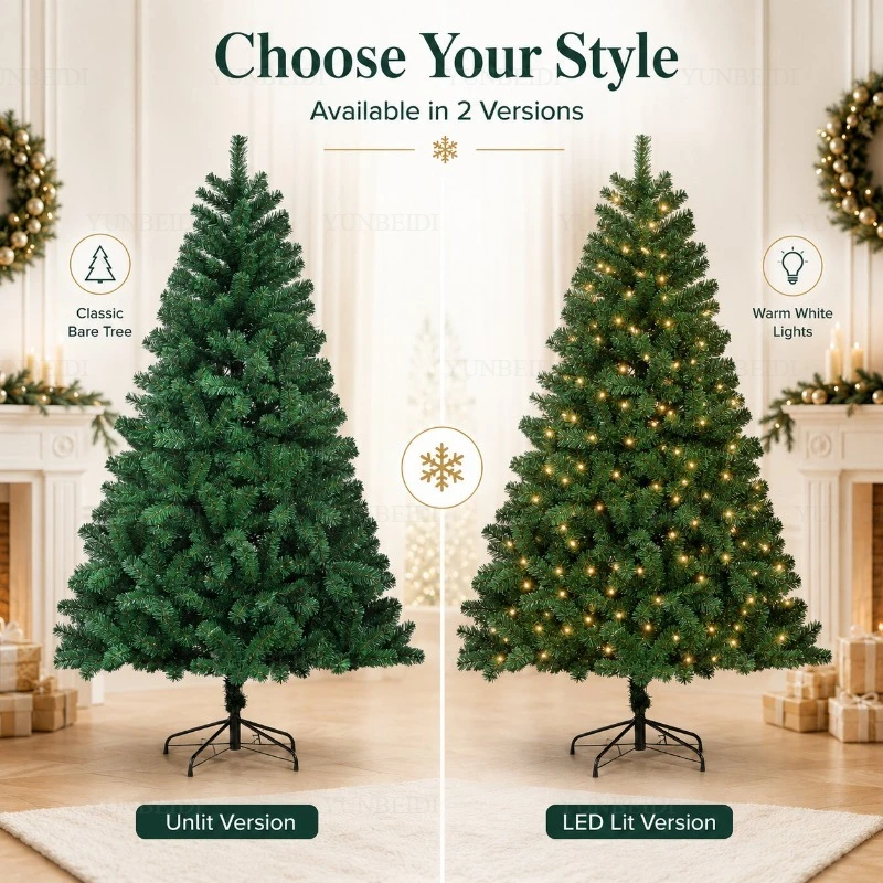 Pohon Natal Simulasi PVC Besar - Home Decor Lighting Tree ulasan dan harga
