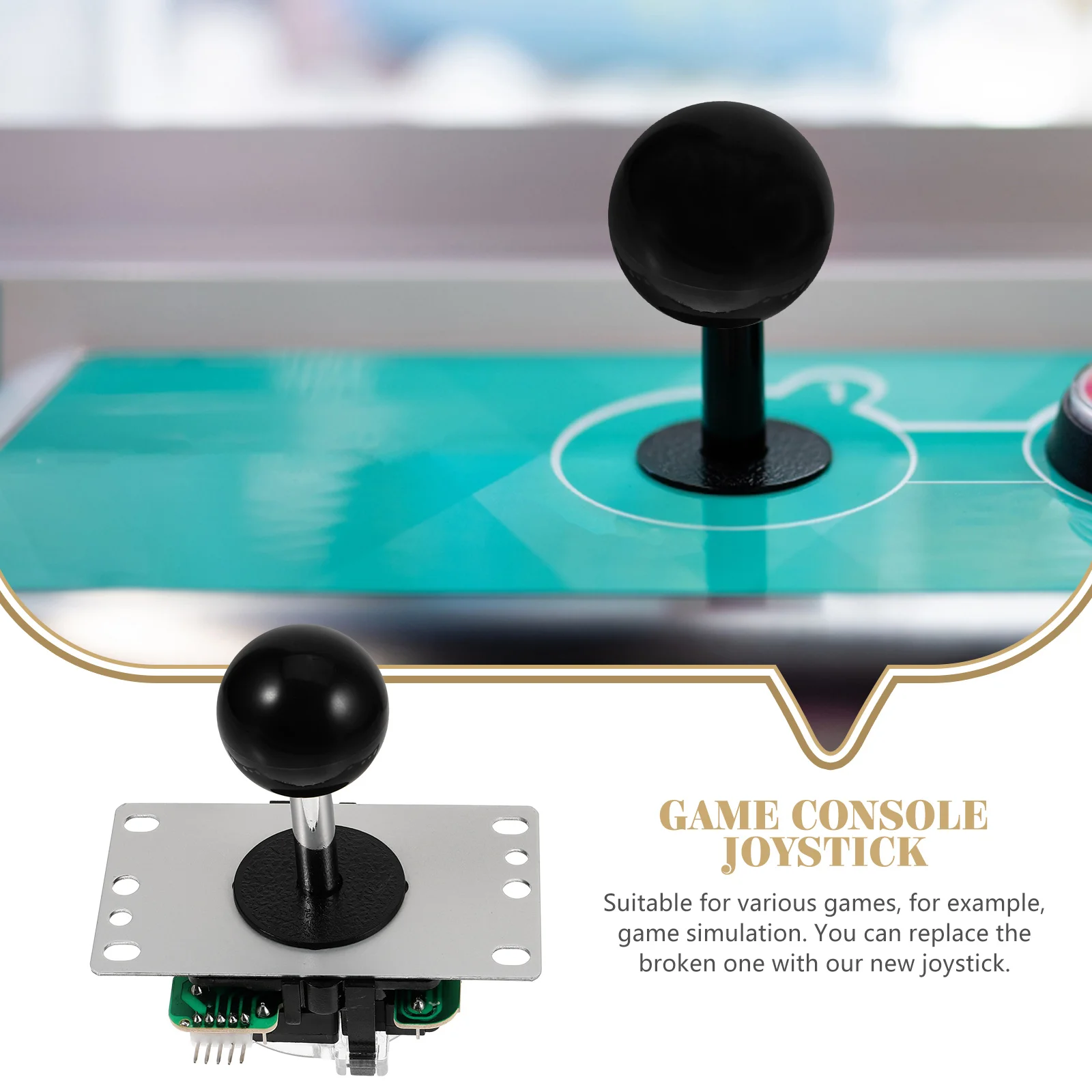 1 Set Stick Replacement Arcade Simulators Durable Abs Micro Switch Joystick Smooth Control Game Controller For Pc Simulation
