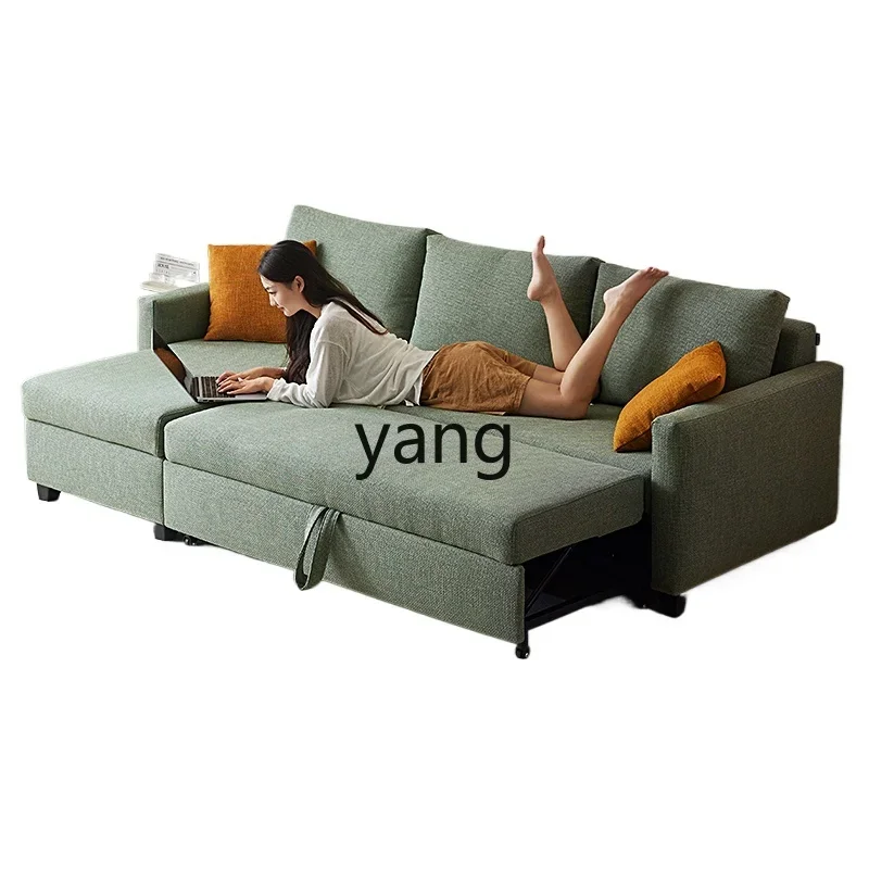 LH living room modern simple sofa bed folding dual-purpose household fabric sofa