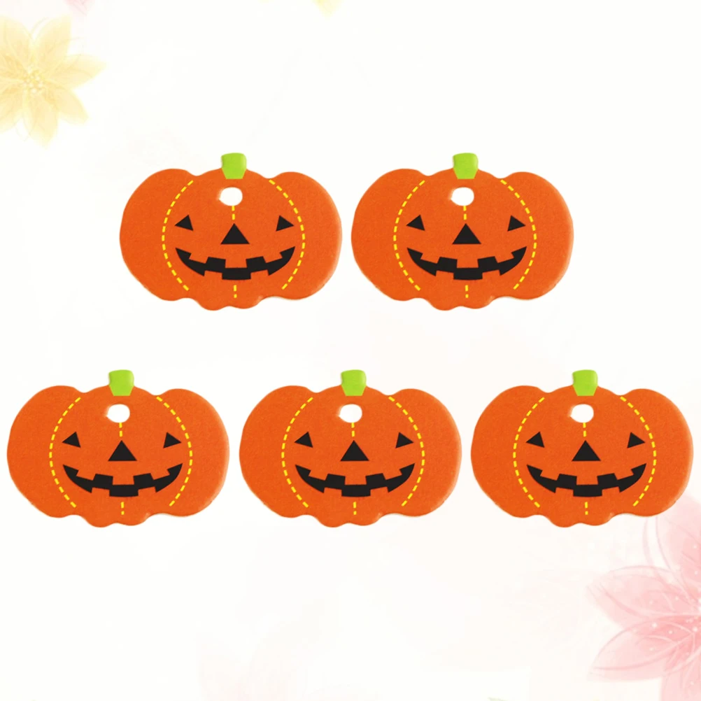 50pcs Pumpkin Tags Craft Hanging Halloween ange Paper Bookmarks Card Making Scrapbooking Projects Supplies