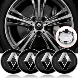 60mm Car Wheel Center Hub Cap Rim Cover Emblem Stickers For Renault Megane 2 3 Duster Logan Clio 4 Scenic 2 Captur Accessories