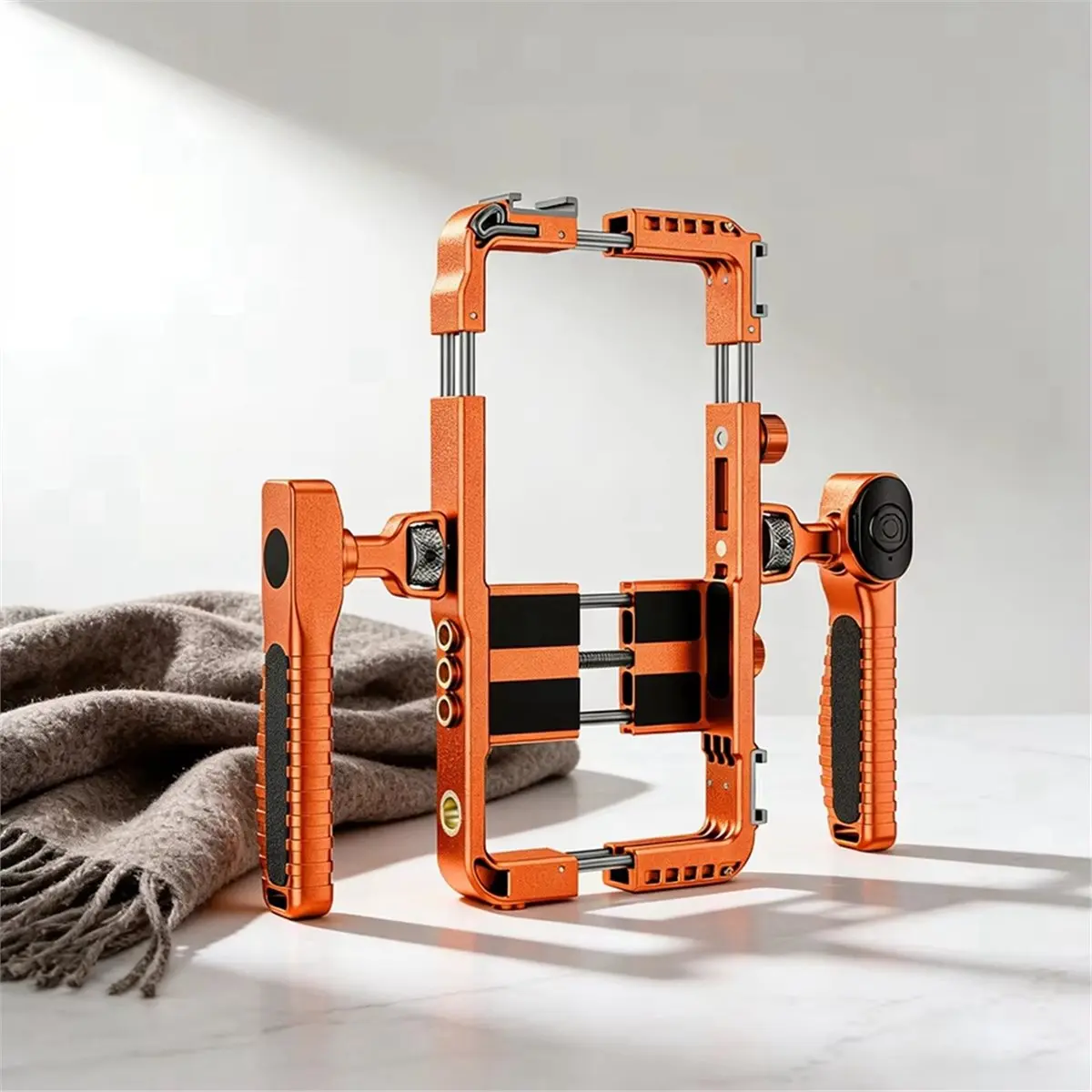 DT85 HOT Orange Phone Cage with Cold Shoes,for for Vlogging Filmmaking Video Recording