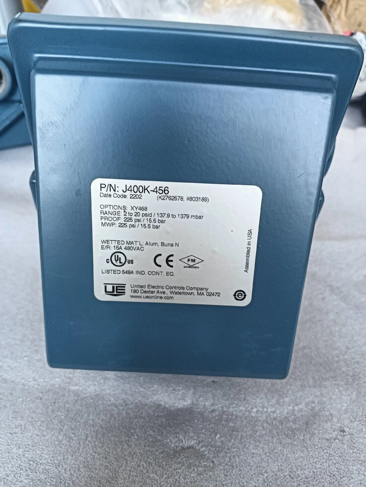UE Pressure Switch J400K-456