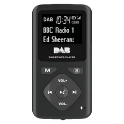 DAB/DAB 디지털 라디오 블루투스 4.0 개인 포켓 FM 미니 휴대용 라디오 이어폰 MP3 -USB